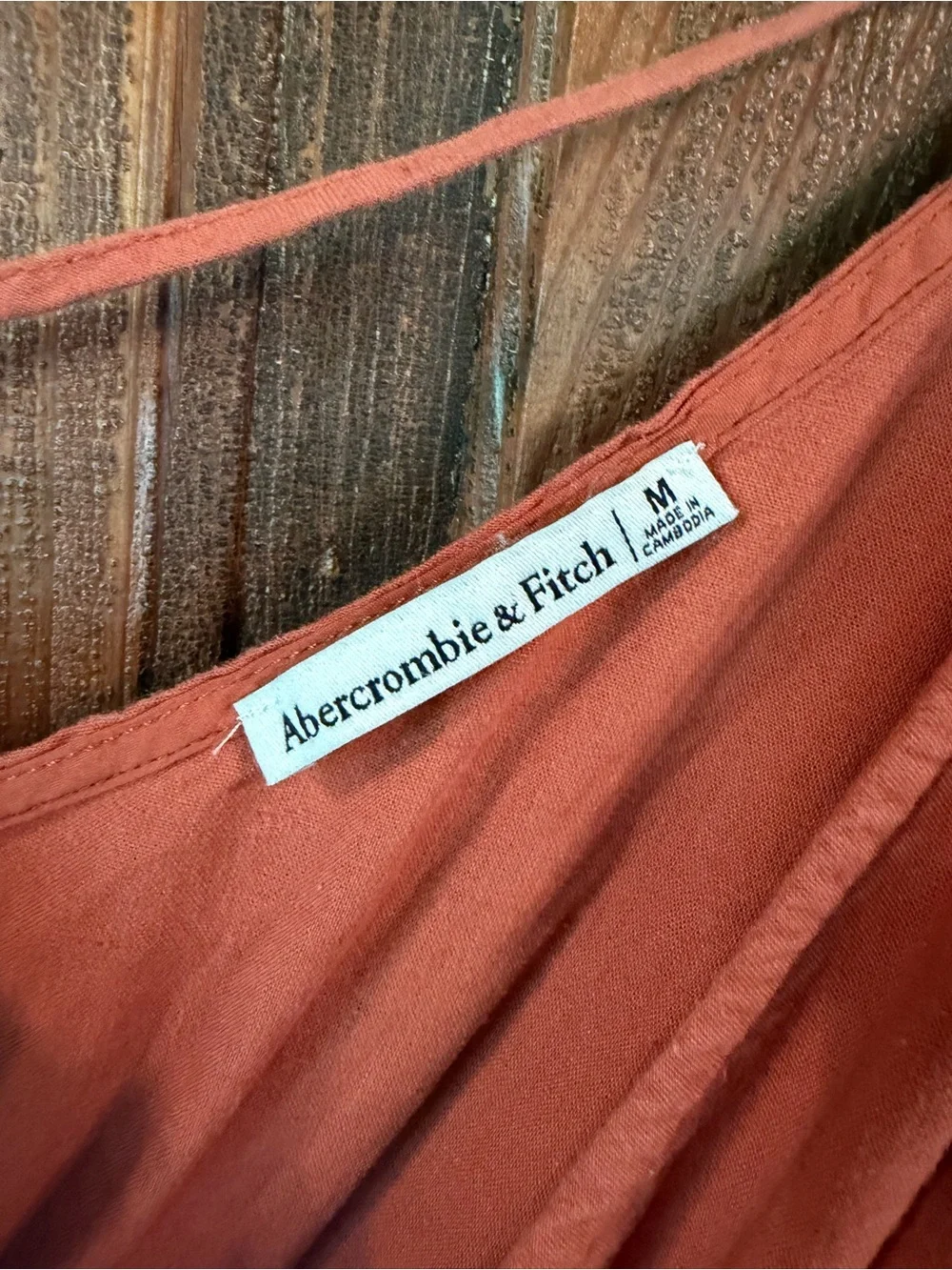 Abercrombie & Fitch Rust Wrap-Style Blouse